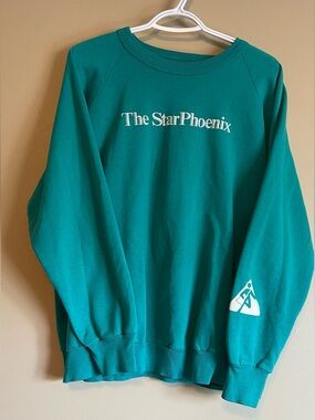 Vintage Single Stitch Star Phoenix Newspaper Raglan Sleeve Crewneck